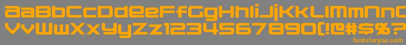 Nakadai-Schriftart – Orangefarbene Schriften auf grauem Hintergrund