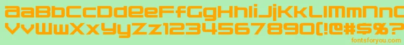 Nakadai Font – Orange Fonts on Green Background