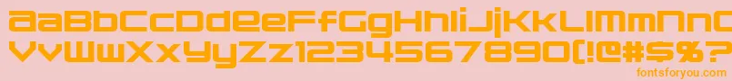 Nakadai Font – Orange Fonts on Pink Background