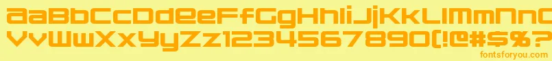 Nakadai Font – Orange Fonts on Yellow Background