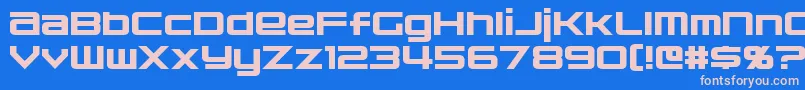 Nakadai Font – Pink Fonts on Blue Background