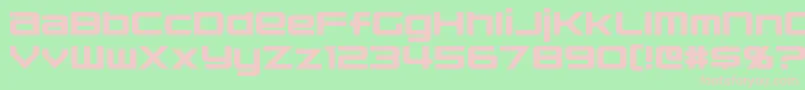 Nakadai Font – Pink Fonts on Green Background