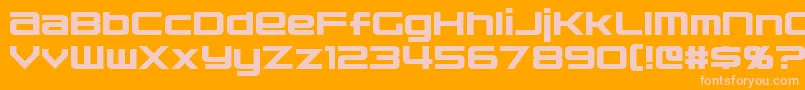 Nakadai Font – Pink Fonts on Orange Background