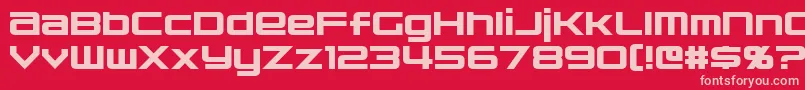 Fonte Nakadai – fontes rosa em um fundo vermelho