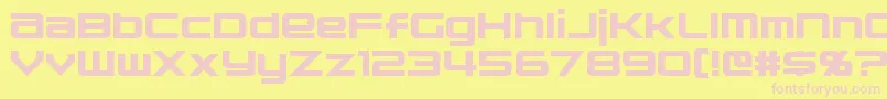 Nakadai Font – Pink Fonts on Yellow Background