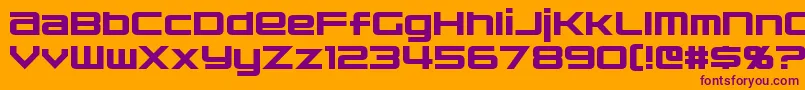 フォントNakadai – オレンジの背景に紫のフォント