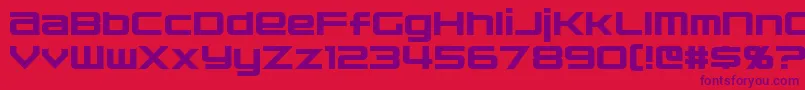 Nakadai Font – Purple Fonts on Red Background