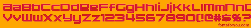 Nakadai Font – Red Fonts on Orange Background