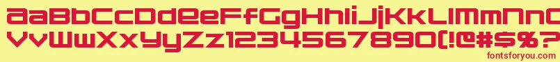 Nakadai Font – Red Fonts on Yellow Background