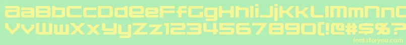 Nakadai Font – Yellow Fonts on Green Background