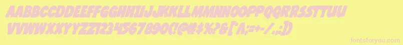 Jcandlestickboldcond Font – Pink Fonts on Yellow Background