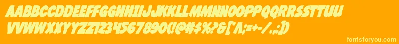 Jcandlestickboldcond Font – Yellow Fonts on Orange Background