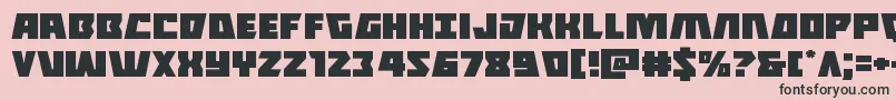 フォントHalfshellheroexpand – ピンクの背景に黒い文字