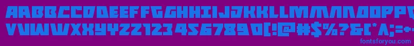 Шрифт Halfshellheroexpand – синие шрифты на фиолетовом фоне