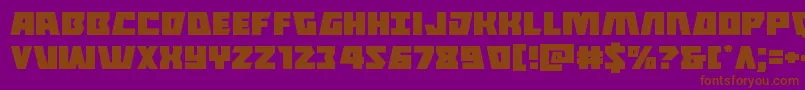 Halfshellheroexpand-Schriftart – Braune Schriften auf violettem Hintergrund