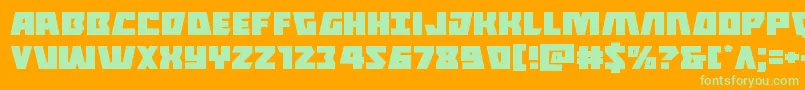 Halfshellheroexpand Font – Green Fonts on Orange Background