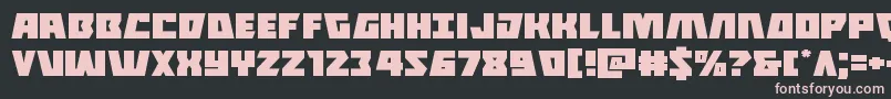 Halfshellheroexpand-fontti – vaaleanpunaiset fontit mustalla taustalla