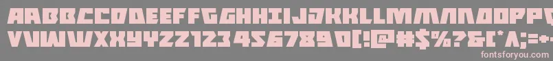 Fonte Halfshellheroexpand – fontes rosa em um fundo cinza