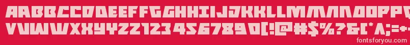 フォントHalfshellheroexpand – 赤い背景にピンクのフォント