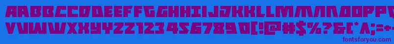 Halfshellheroexpand Font – Purple Fonts on Blue Background