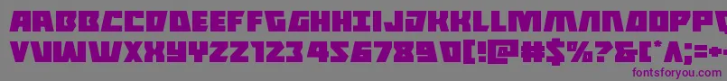 Halfshellheroexpand-Schriftart – Violette Schriften auf grauem Hintergrund