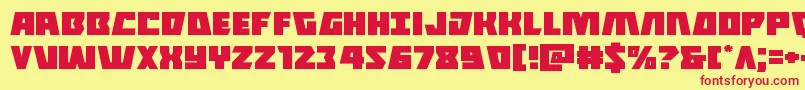 Halfshellheroexpand Font – Red Fonts on Yellow Background