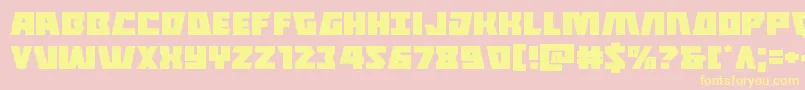 Halfshellheroexpand-Schriftart – Gelbe Schriften auf rosa Hintergrund