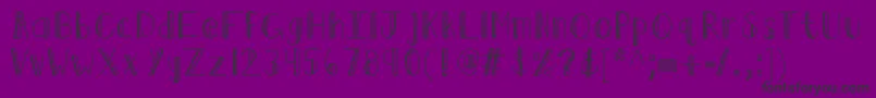 Kbruffledfeathers Font – Black Fonts on Purple Background