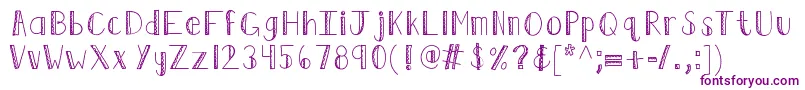 Kbruffledfeathers Font – Purple Fonts on White Background