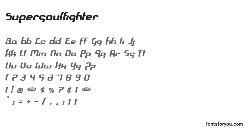Шрифт Supersoulfighter – алфавит, цифры, специальные символы