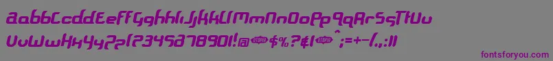 Supersoulfighter-Schriftart – Violette Schriften auf grauem Hintergrund