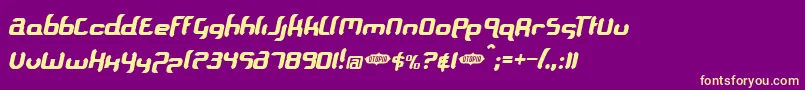 Supersoulfighter Font – Yellow Fonts on Purple Background