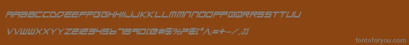 Шрифт LowGunScreenBoldItalic – серые шрифты на коричневом фоне