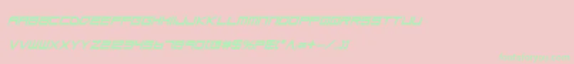 LowGunScreenBoldItalic Font – Green Fonts on Pink Background