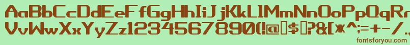 Porythm Font – Brown Fonts on Green Background