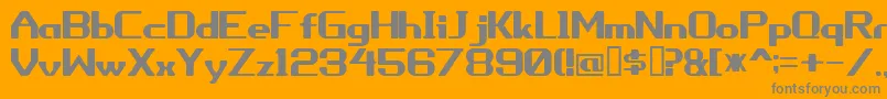 フォントPorythm – オレンジの背景に灰色の文字