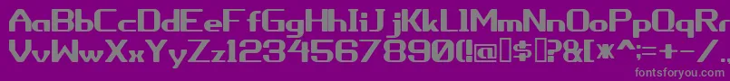 フォントPorythm – 紫の背景に灰色の文字