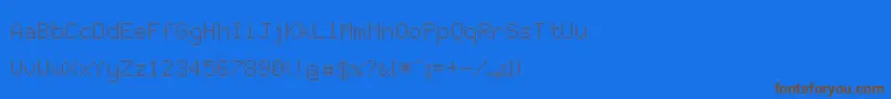 fuente JdLcdRounded – Fuentes Marrones Sobre Fondo Azul