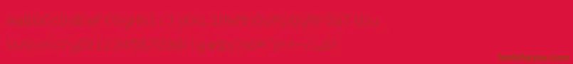 JdLcdRounded Font – Brown Fonts on Red Background
