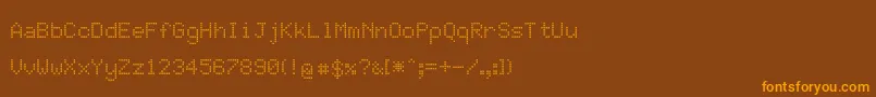 JdLcdRounded Font – Orange Fonts on Brown Background