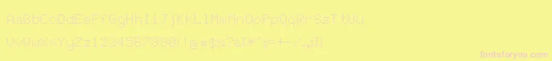 JdLcdRounded Font – Pink Fonts on Yellow Background