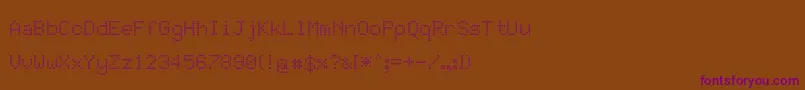 JdLcdRounded Font – Purple Fonts on Brown Background