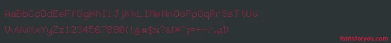 JdLcdRounded Font – Red Fonts on Black Background
