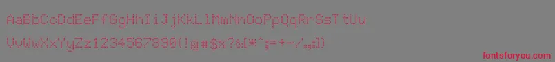 JdLcdRounded Font – Red Fonts on Gray Background
