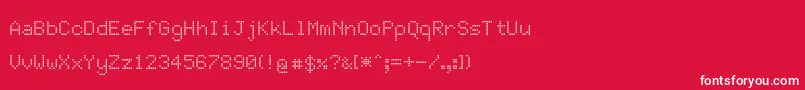 JdLcdRounded Font – White Fonts on Red Background