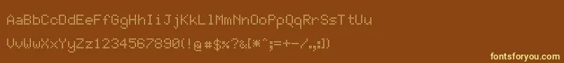 Шрифт JdLcdRounded – жёлтые шрифты на коричневом фоне