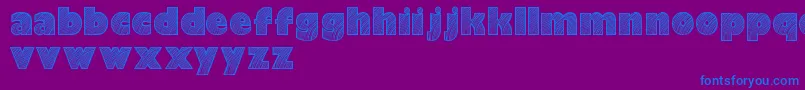 Moarendemo-fontti – siniset fontit violetilla taustalla