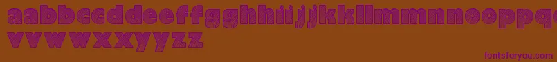 Moarendemo Font – Purple Fonts on Brown Background