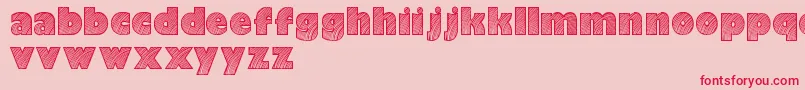 Moarendemo Font – Red Fonts on Pink Background