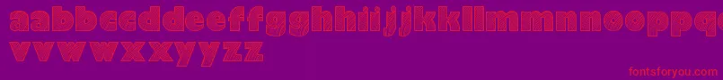 Moarendemo Font – Red Fonts on Purple Background